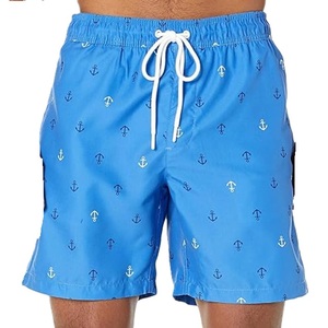 <b>Shorts</b> Polyester or <b>Nylon</b> Geometric Print Swim <b>Shorts</b> Quick Dry Casual Style Woven Polyester Drawstring Waist from Bangladesh - Product Image 3