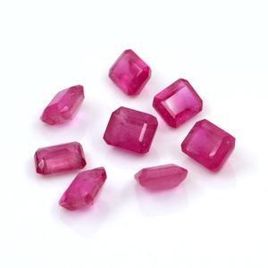 Rubis naturels de Bangkok, octogones calibrés 3x4mm, pierres précieuses de rubis naturelles facettées pour la fabrication de bijoux, prêtes à l'emploi - Product Image 4