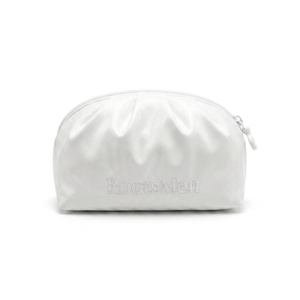 Noun Lady White Nylon Cosmetic Bag Medium Size Zipper Closure Portable Letter Pattern Simple Style - Product Image 5