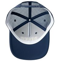 Gorra INJAE Azul de 5 Paneles con Logotipo de Montaña Bordado en 3D en la Parte Delantera, Ajustable, Unisex, Transpirable, Impermeable, Estilo Urbano para Exteriores
