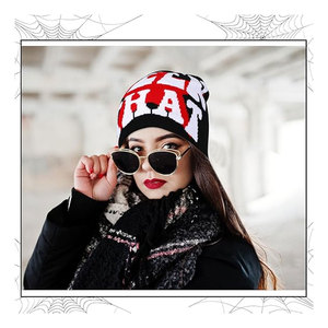 Beanie Double Sided Graphic Knitted Beanie for <b>Men</b> and Women Stylish Warm Acrylic <b>Winter</b> <b>Hat</b> Reversible Design Streetwear - Product Image 3