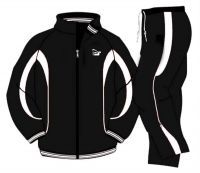 Men's Black Tracksuit Set Full <b>Zip</b> <b>Hooded</b> Jacket Elastic Waist Pants Striped Sportswear Training Outfit - Product Image 1