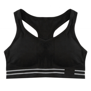 Sujetador deportivo sólido con estampado personalizado cómodo para mujer para ropa de gimnasio disponible en stock en precio base al por mayor - Product Image 2