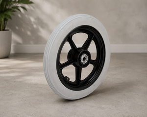 Roues avant de fauteuil roulant de 12 pouces sans chambre à air, roues de remplacement en mousse PU de 200 mm pour fauteuils de mobilité, durables et sans entretien - Product Image 5