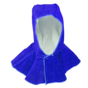 Cagoule de soudage en cuir de vachette pleine fleur de qualité supérieure, protection ignifuge, résistance à la chaleur 500°C-1000°C - Product Image 5