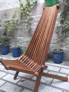 Chaise Ezi en bois de Sheesham, mobilier traditionnel en bois avec finition lisse pour salon, salle de séjour, maison et espaces intérieurs - Product Image 3