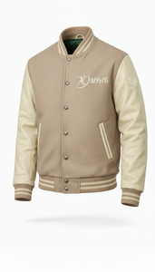 Manches en cuir de style américain durable avec broderies et patchs, style streetwear universitaire très tendance - Product Image 6