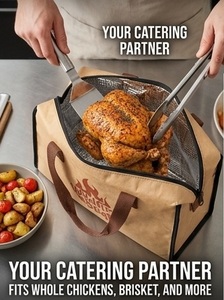 tyvek paper BBQ Insulated Tote Bag with Superior Thermal Foil Lining Keeps Food Hot for Hours for Catering and Garden Party - Product Image 4