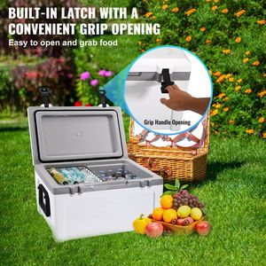 Frigo portatile rigido isolato da 52 Qt con capacità per 50 lattine e maniglia resistente - Realizzato in LLDPE durevole - Product Image 5