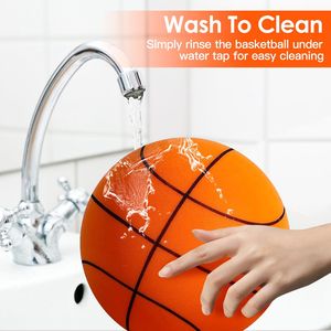 ลูกบาสเก็ตบอลโฟมความหนาแน่นสูงสำหรับการฝึกซ้อมแบบเงียบ ไม่เคลือบผิว สำหรับการเล่นในร่ม ลดเสียงกระเด้ง เหมาะสำหรับอุปกรณ์ฝึกซ้อม - Product Image 5