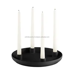 Support de bougie minimaliste en fer pour les maisons de style scandinave Lanterne artisanale pour des ambiances romantiques Fabriqué par Zahid Exports - Product Image 1