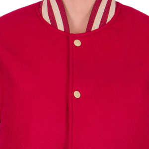 Vestes de baseball courtes pour femmes, style varsity, avec corps en laine et manches en cuir, veste Lettermen - Product Image 3