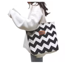 Bolso de mensajero personalizado de calidad superior para mujer estilo bohemio geométrico dibujos animados Tote Sling cremallera diseño Simple de moda algodón - Product Image 2