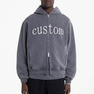 Sudadera con Capucha de Diseño para Hombre, de Alta Calidad, 500 GSM, Sin Cordones, Transpirable, Lavado Ácido, 100% Poliéster, Corte Cuadrado, para Invierno - Product Image 5