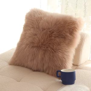 Coussin moelleux et duveteux de luxe, coussin en fourrure douce et moelleuse, coussin de lit chaud pour canapé, chambre à coucher, décoration de la maison, vente en gros - Product Image 3