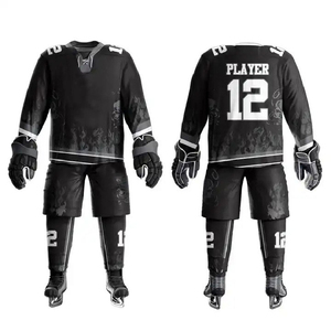 Premium Quality Breathable High Quality New Arrival Men's Adult Ice Hockey Uniform Sets 100% Polyester Eco-Friendly Quick Dry - Product Image 1