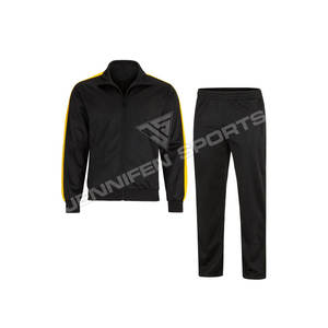 Ensemble de survêtements deux pièces avec logo personnalisé, 100% coton molletonné, vêtements d'entraînement pour hommes, confortables, respirants, légers, fermeture éclair solide - Product Image 4