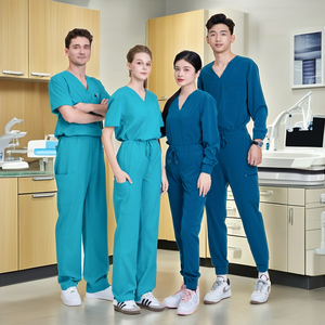 ชุดนางพยาบาลชุดเครื่องแบบแพทย์ชุดเครื่องแบบทันตแพทย์กางเกงขัดคาร์โก้ทางคลินิกชุดหรู-FMF โรงงาน-MOQ ต่ำ - Product Image 1