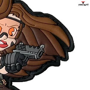 Patchs en caoutchouc PVC 3D adhésifs à bordure surpiquée, couleur et taille personnalisées, service OEM pour chapeaux et vêtements d'extérieur, vente en gros - Meilleures ventes - Product Image 6