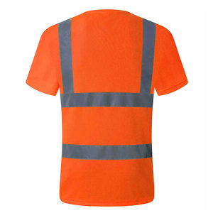 T-shirt de sécurité haute visibilité pour homme Econex Sports, bleu réfléchissant, séchage rapide, anti-plis, en polyester - Product Image 3