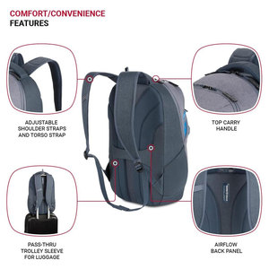 Luxury Geometric Business <b>Backpack</b> Waterproof PU <b>Leather</b> <b>Laptop</b> Bag for Modern Travel Professional - Product Image 4