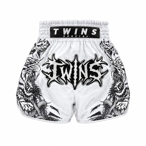 Short de Muay Thai personnalisé pour hommes, motif dragon noir, 100 % polyester respirant, pour arts martiaux mixtes et kickboxing – Meilleures ventes - Product Image 2