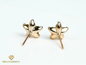 ต่างหูเพชรทรงดอกไม้สุดคลาสสิก 1.7 กะรัต เพชรทรงกลม ทองคำแท้ 14K เครื่องประดับชั้นดี ของขวัญวันครบรอบสำหรับเธอ - Product Image 4