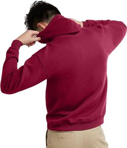 Vente en gros Sweat à capuche 100% Coton Oversize Court à ourlet brut, personnalisable avec logo 3D, couleur unie, pour l'hiver - Product Image 3