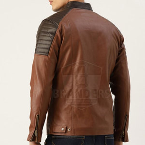 Modern Zip Front <b>Men</b> Leather <b>Jacket</b> Offering <b>Lightweight</b> Comfort Functional Storage And Contemporary Casual - Product Image 2