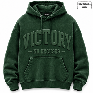 Premium <b>Three</b>-dimensional 3D Embossed Winter Hoodie Custom Logo Pure 100% Cotton Thickened Embroidery Oversized Streetwear - Product Image 3