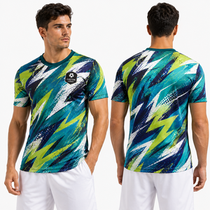 Camiseta de Fútbol con Logotipo Bordado, Cómoda, de Malla de Poliéster Interlock, para Equipo, Club, Academia, Escuela, Universidad, Liga, Entrenamiento y Partido - Product Image 4