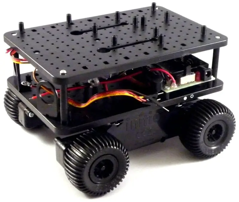 Robot car 4WD piattaforma stelo educativo Arduino Raspberry Pi ricaricabile