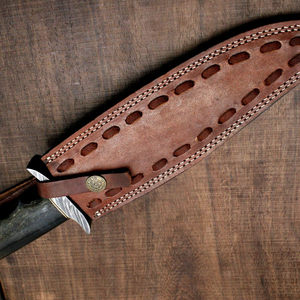Couteau de chasse à lame fixe personnalisé, équipement de survie en plein air, équipement de camping, construction robuste et durable, OEM ODM en gros - Product Image 5