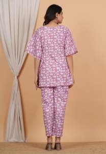 Conjunto de Dos Piezas de Maternidad con Estampado de Elefantes, Conjunto Coordinado de Maternidad con Estampado de Elefantes, Conjunto de Top y Pantalón de Maternidad para Mujeres Embarazadas - Product Image 3