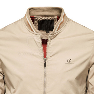 Street Style Winter Men's Lightweight Eco-Friendly Breathable Windproof Bomber <b>Jacket</b> <b>with</b> Silk Satin Lining Finished - Product Image 2