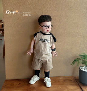 Ensembles de vêtements 100% coton pour garçons, vêtements décontractés pour enfants, vêtements de sport pour tout-petits, ensemble de vêtements pour garçons BEEMO, vêtements de boutique à la mode - Product Image 1