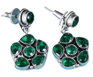 Pendientes Colgantes de Plata Oxidada con Múltiples Piedras al por Mayor |   Fabricante Directo de Fábrica, Calidad Premium |   Stock Disponible, Envío Rápido - Product Image 1