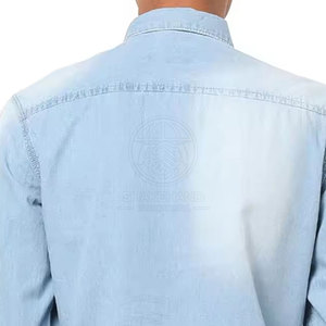 Chemise en jean pour homme de qualité supérieure, élégante, décontractée, boutonnée, confortable, pour un usage quotidien et tendance - Product Image 6