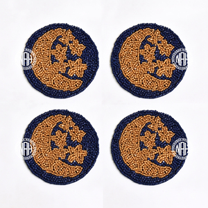 Ensemble de sous-verres mignons en forme de bonhomme de neige perlé, blancs, pour boissons d'hiver, décoration de table de Noël, pour tasses à café, thé, mugs et verres, vente en gros - Product Image 2