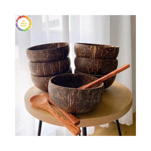 ชามไม้มะพร้าวธรรมชาติทำด้วยมือชามไม้เป็นมิตรต่อสิ่งแวดล้อมเครื่องครัวที่ยั่งยืน - Product Image 1