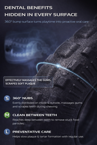 犬用噛むおもちゃ（おやつ穴付き）-退屈解消、歯磨き、インタラクティブな餌やりに最適な耐久性のあるTPRタイヤ - Product Image 5