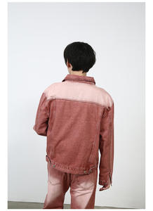 Ensemble 2 pièces en jean délavé et vieilli sur mesure pour homme : veste et pantalon baggy - Product Image 5