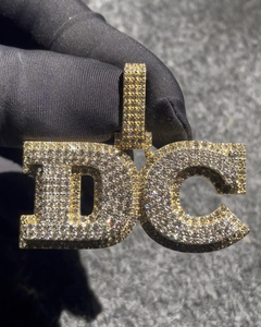 Pendentif personnalisé en moissanite avec nom en lettres, en argent 925, bijoux hip-hop, breloques initiales pour cadeaux - Product Image 1