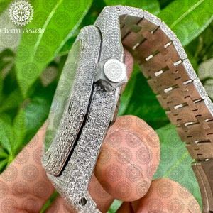 Montre de luxe en acier inoxydable Charm Jewells, boîtier polygonal de 42 mm, quartz analogique, lumineuse, montre de mode pour homme - Product Image 4