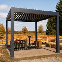 Gazebo à persiennes 3x6, gazebo d'extérieur imperméable et robuste, gazebo 10x10 pour terrasse et jardins résidentiels