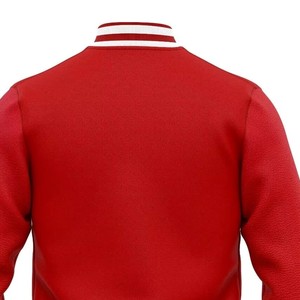 Fashion Men Varsity <b>Jacket</b> Custom Embroidered Letterman Coat Wool <b>Leather</b> Sleeves OEM ODM Factory Sample Service - Product Image 2