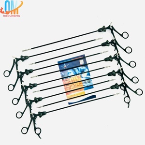 เครื่องมือผ่าตัดผ่านกล้องแบบใช้ซ้ำได้ ทำจากสแตนเลส สำหรับการผ่าตัดผ่านกล้องทางการแพทย์ คีม แหนบ กรรไกร ขนาด 5 มม. - Product Image 2