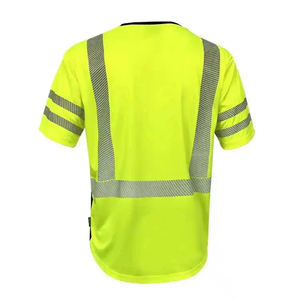Camiseta de Seguridad de Alta Visibilidad para Hombre, Calidad Premium, Franjas Reflectantes Amarillas, Manga Corta, Ropa de Trabajo 2026 - Product Image 3
