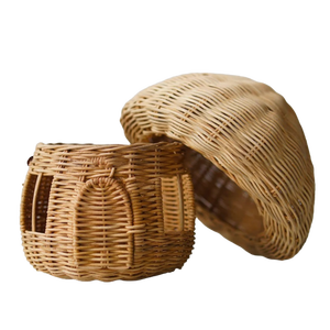 White Brown Rattan <b>Mushroom</b> House Kids Soft Bamboo Plush Pet New Born Home Party Christmas <b>Decor</b> Baby Room Birthday Gift Sets - Product Image 3