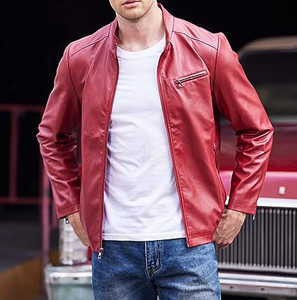 Best Price Custom Men's Biker Leather Jacket Made in Pakistan Fashionable <b>Cow</b> Skin Leather High Quality - Product Image 5